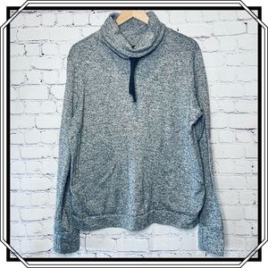 Old Navy Active Go-Dry Gray Cowl-Neck Sweatshirt Size Extra Large